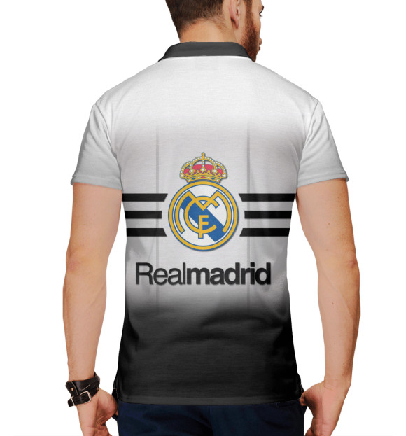 Мужское поло с изображением Real цвета Белый