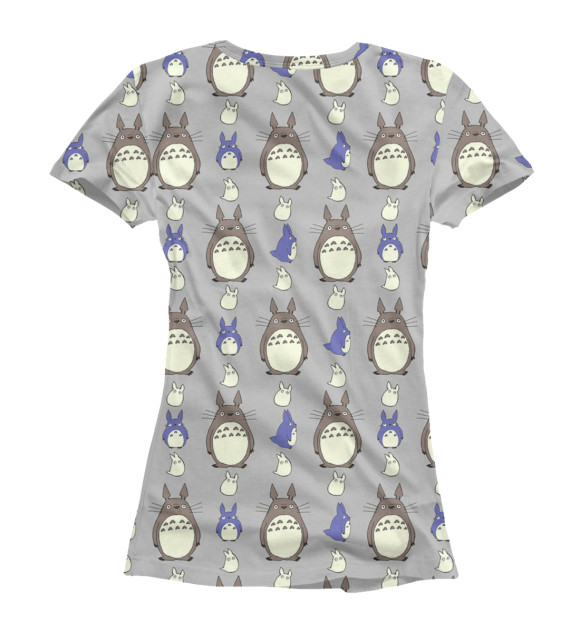 Женская футболка с изображением Totoro цвета Белый