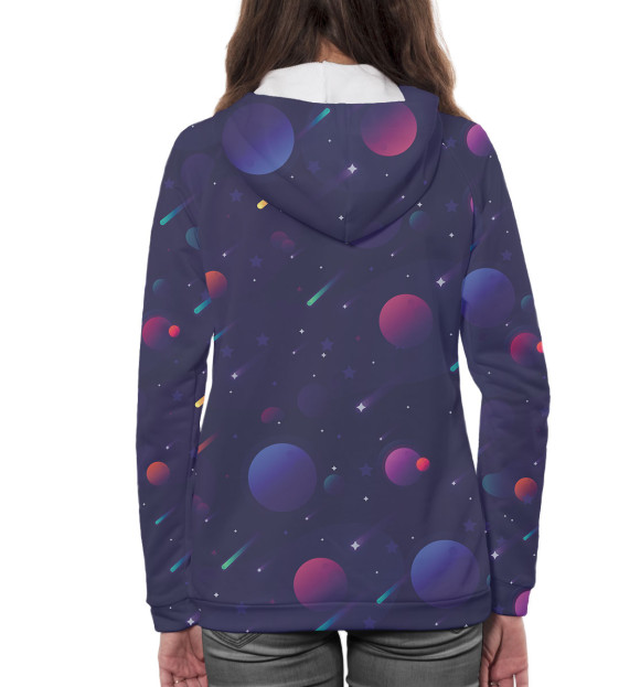 Женское худи с изображением 10 лет цвета Белый