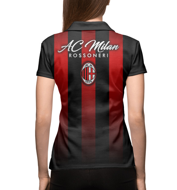 Женское поло с изображением Милан цвета Белый