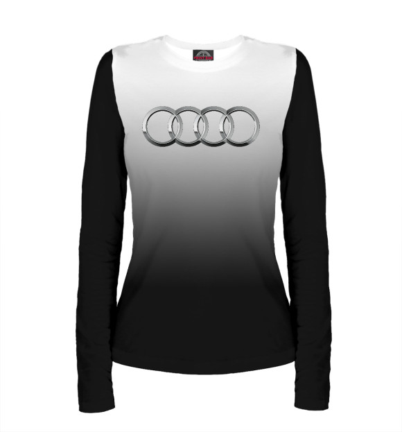 Женский лонгслив с изображением Audi цвета Белый