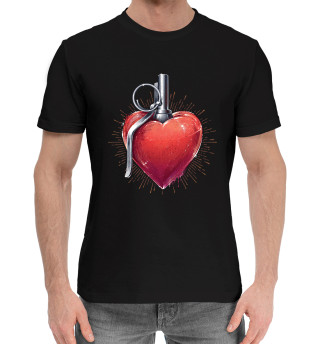 Хлопковая футболка для мальчиков Осколочное сердце