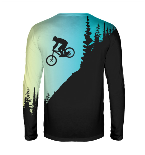 Мужской лонгслив с изображением Downhill II цвета Р‘РµР»С‹Р№