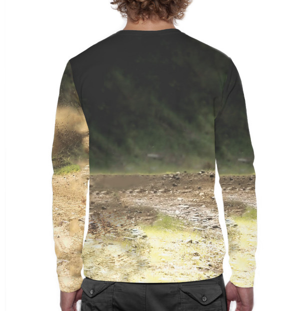 Мужской свитшот с изображением Квадроцикл цвета Белый