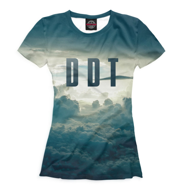 Женская футболка с изображением DDT цвета Белый