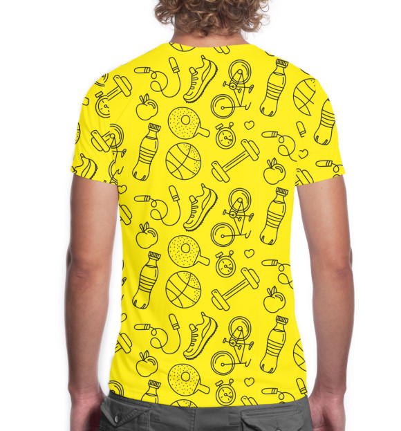 Мужская футболка с изображением Тренер цвета Белый