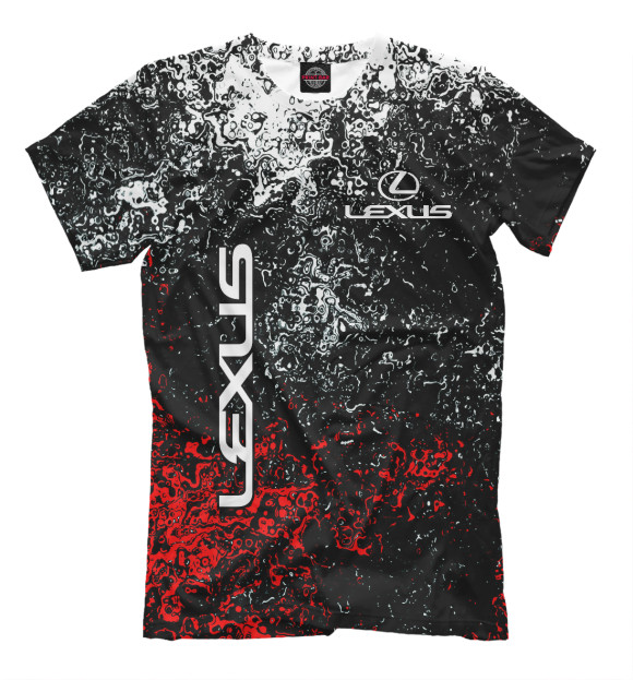 Мужская футболка с изображением LEXUS цвета Черный