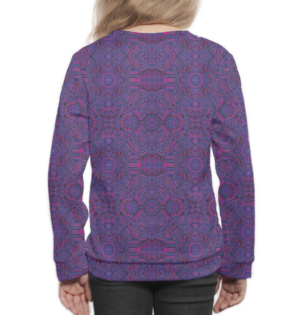 Свитшот для девочек с изображением Psychedelic цвета Белый