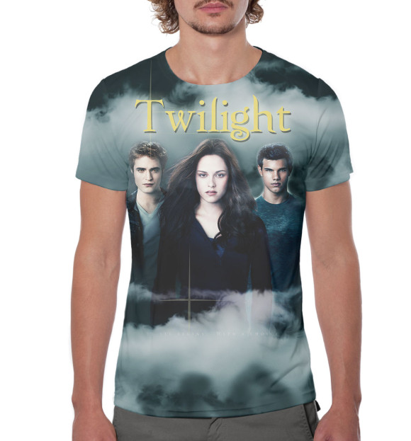 Мужская футболка с изображением Сумерки цвета Белый