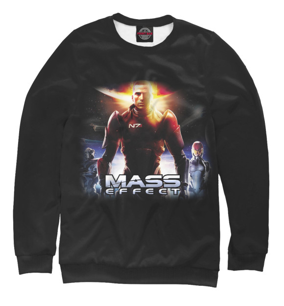Свитшот для девочек с изображением Mass Effect цвета Белый