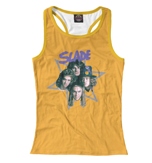 Женская майка-борцовка с изображением Slade цвета Белый