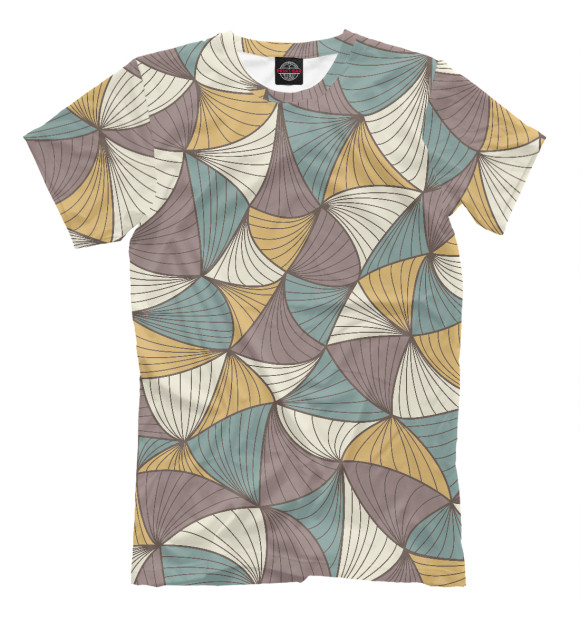 Мужская футболка с изображением Abstract geometry цвета Серый