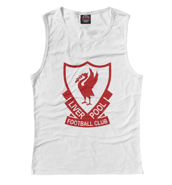 Майка для девочки с изображением FC Liverpool цвета Белый