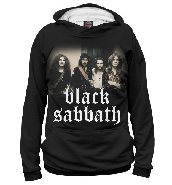 Мужское худи с изображением Black Sabbath & Ozzy Osbourne цвета Белый