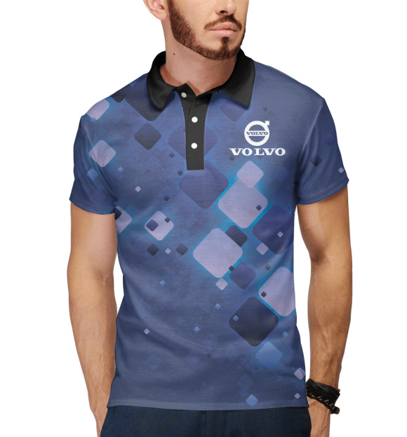 Мужское поло с изображением Volvo Cars цвета Белый