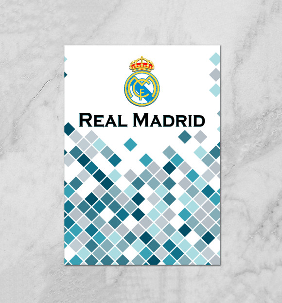 Плакат с изображением Real Madrid цвета Белый