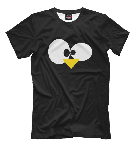 Мужская футболка с изображением Linux цвета Черный