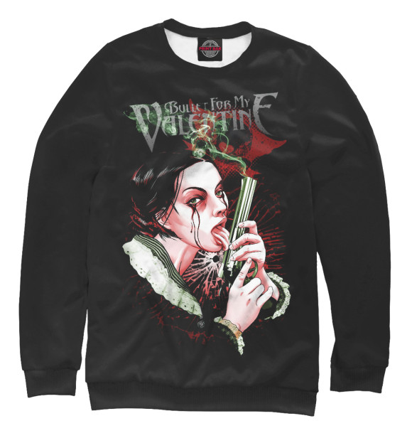 Свитшот для девочек с изображением Bullet for My Valentine цвета Белый