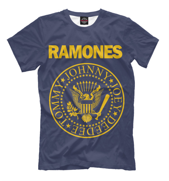 Мужская футболка с изображением Ramones цвета Серый
