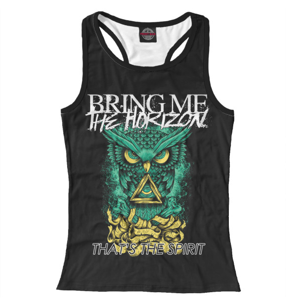 Женская майка-борцовка с изображением Bring Me the Horizon цвета Белый