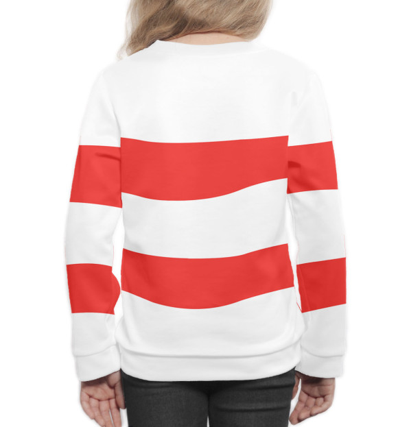 Свитшот для девочек с изображением Американский папаша цвета Белый