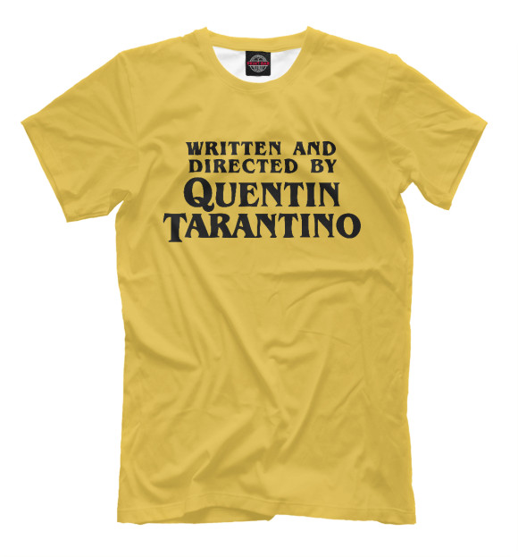 Мужская футболка с изображением Quentin Tarantino цвета Белый