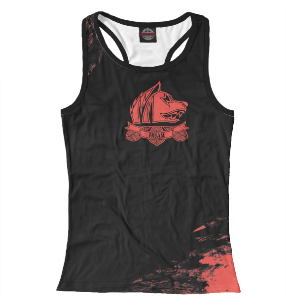 Женская майка-борцовка с притом Stalker цвета Белый Женская майка-борцовка с изображением Stalker цвета Белый