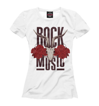 Женская футболка Рок Музыка