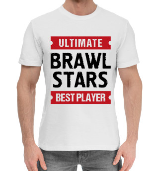 Мужская хлопковая футболка Brawl Stars Ultimate Best player