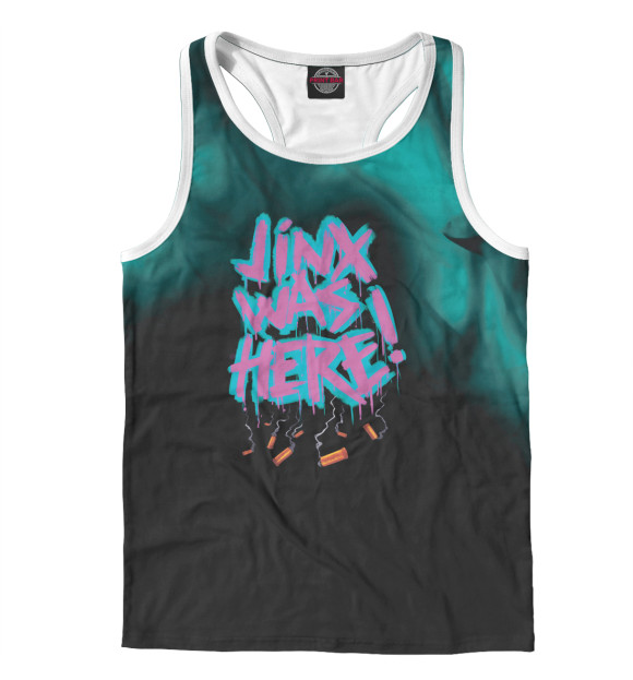 Мужская майка-борцовка с изображением Jinx was here! цвета Белый