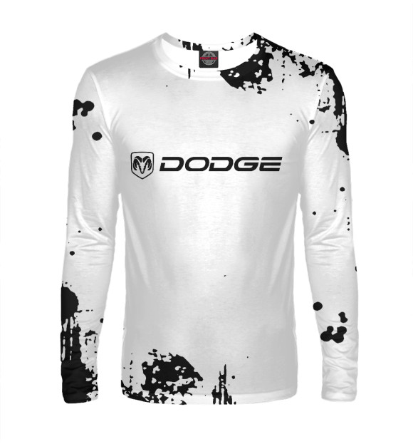 Мужской лонгслив с изображением Dodge цвета Белый