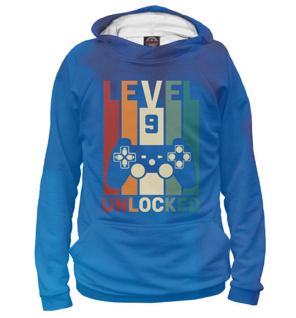 Мужское худи с изображением Level 9th Unlock цвета Белый