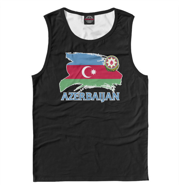Майка для мальчика с изображением Азербайджан цвета Белый