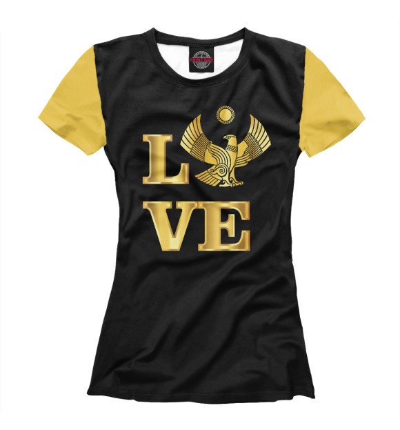 Футболка для девочек с изображением Я люблю Дагестан цвета Белый