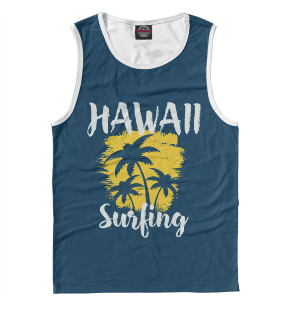 Мужская майка с изображением Гавайи цвета Белый