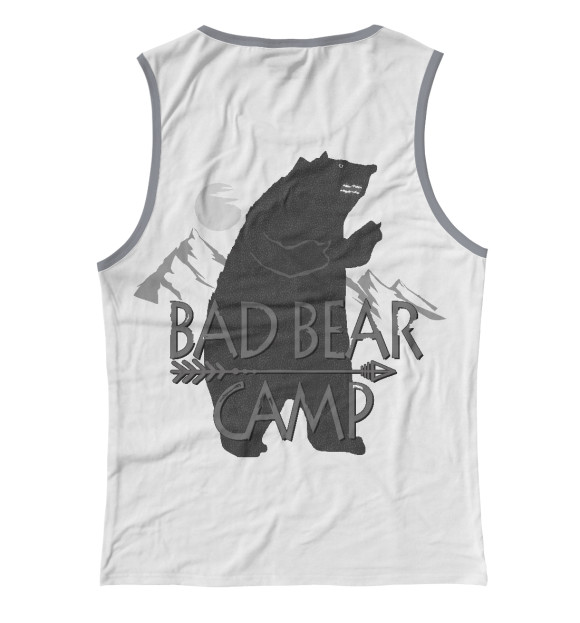 Майка для девочки с изображением Bad Bear camp цвета Белый
