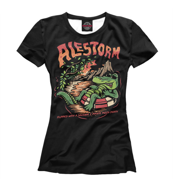 Футболка для девочек с изображением Alestorm цвета Белый