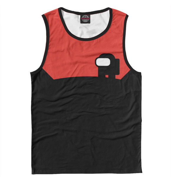 Мужская майка с притом Among Us цвета Белый Мужская майка с изображением Among Us цвета Белый