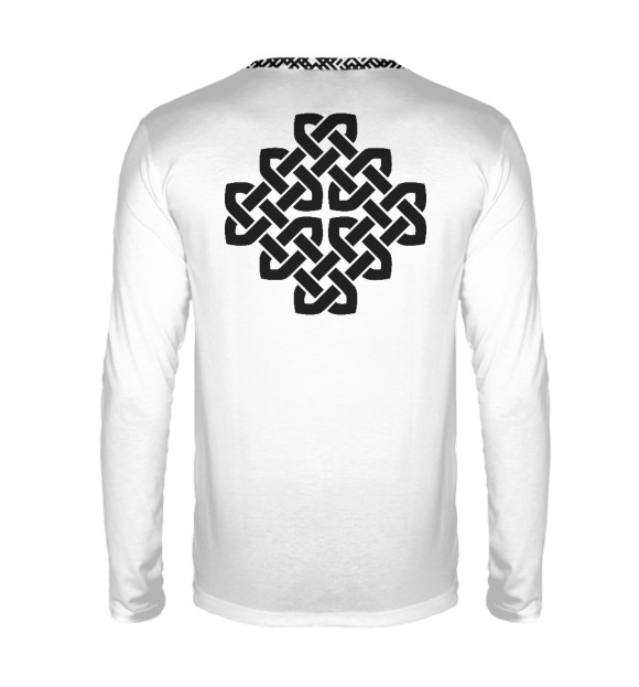 Мужской лонгслив с изображением Руны цвета Белый