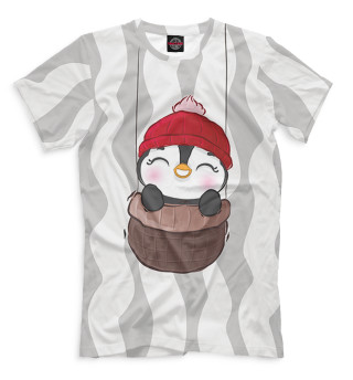 Мужская футболка Пингвинчик в шапке