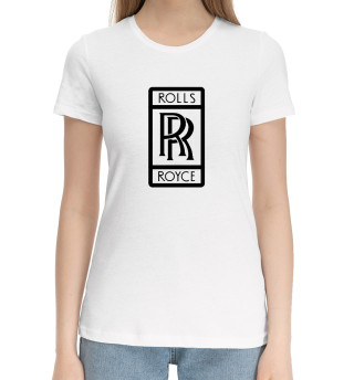 Хлопковая футболка для девочек Rolls-Royce