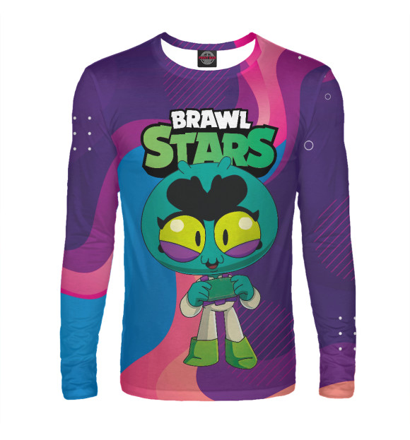 Мужской лонгслив с притом Ева BrawlStars Eve цвета Белый Мужской лонгслив с изображением Ева BrawlStars Eve цвета Белый