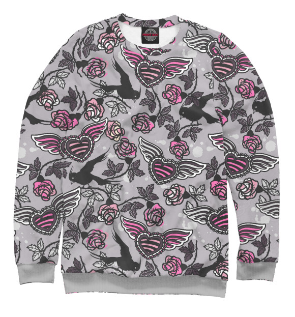 Женский свитшот с изображением Эмо стиль цвета Белый