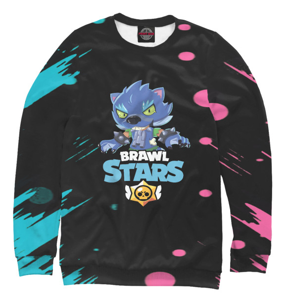 Свитшот для девочек с изображением Brawl Stars цвета Белый
