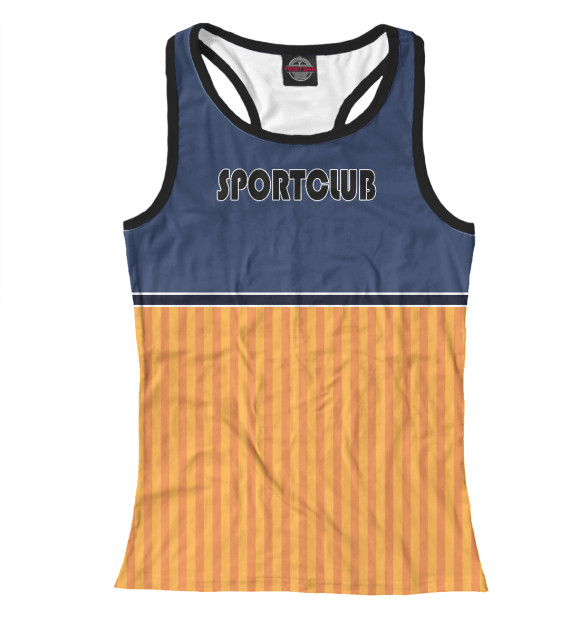 Женская майка-борцовка с изображением Спортивный клуб цвета Белый