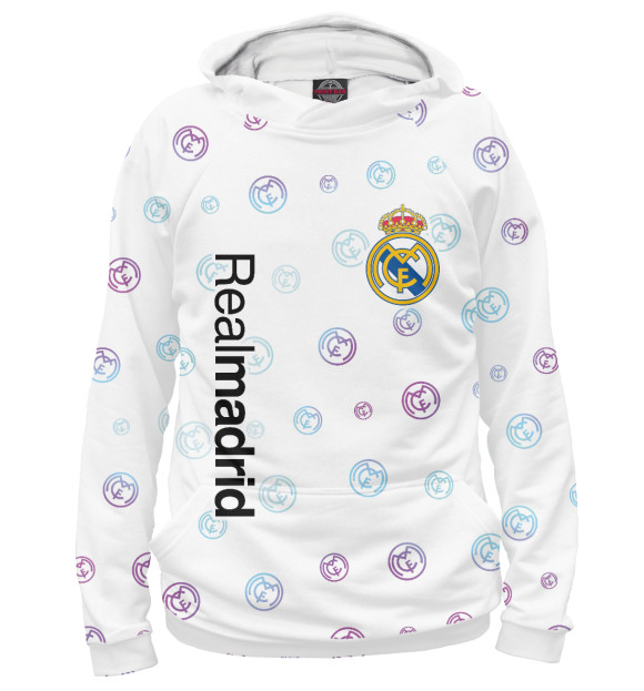 Женское худи с изображением Real Madrid цвета Белый
