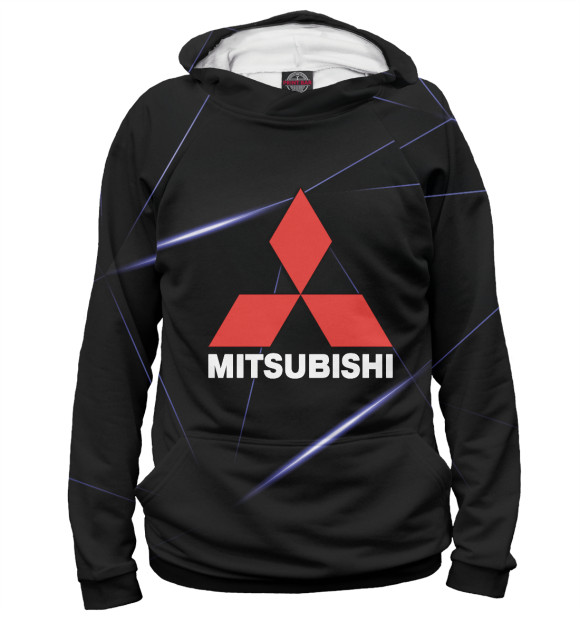 Женское худи с изображением Mitsubishi цвета Белый