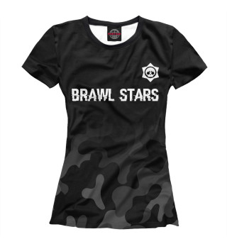 Футболка для девочек Brawl Stars Glitch Black