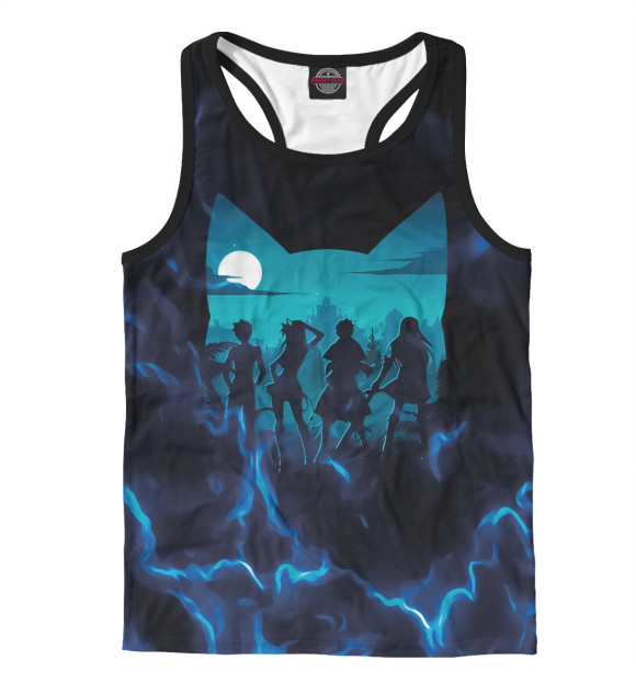 Мужская майка-борцовка с изображением Fairy Tail цвета Белый