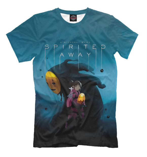 Мужская футболка с изображением Унесённые призраками цвета Белый